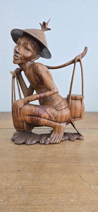 sculptuur, houtsnijwerk houten beeld - 28 cm - Hout