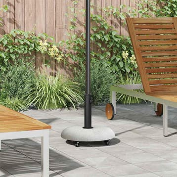 vidaXL Parasolvoet 21 kg Lichtgrijs Beton Rond, Verzenden, Nieuw, Minder dan 1 meter, Parasolvoet