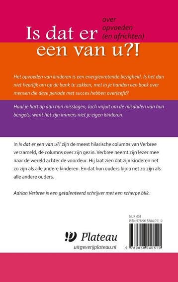 IS DAT ER EEN VAN U 9789058040510 Adrian Verbree, Verzenden, Gelezen, Adrian Verbree