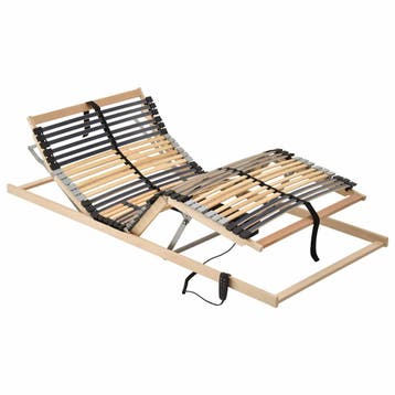 vidaXL Lattenbodem met 42 latten 7 zones elektrisch 80x200, Eenpersoons, Bruin, Verzenden, Nieuw