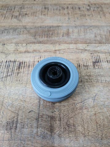 Wiel blauw 100 mm asgat 12mm (Nieuw), Ophalen