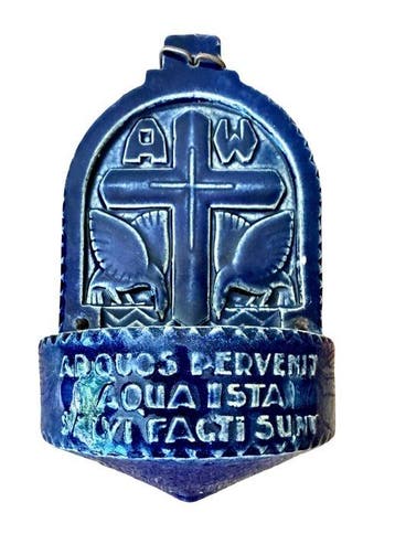 Art Nouveau Wijwatervat - 1920-1930 - Religieuze symbolen -