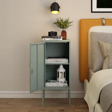 Nachtkastje Hausjärvi 82x35x35 cm staal mintgroen [en.casa], Verzenden, Nieuw