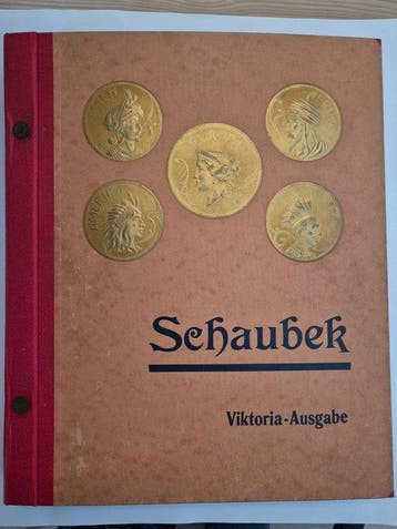 Wereld 1851/1920 - Schaubek wereld boek met incomplete, Postzegels en Munten, Gestempeld