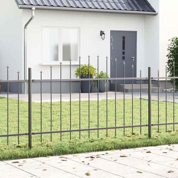 vidaXL Tuinhek WOERDEN 5 st 170 x 140 cm Gepoedercoat staal, Verzenden, Nieuw, IJzer