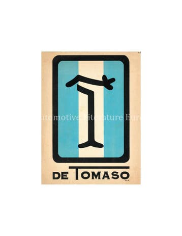 1973 DE TOMASO PROGRAMMA BROCHURE ITALIAANS ENGELS, Nieuw, Author