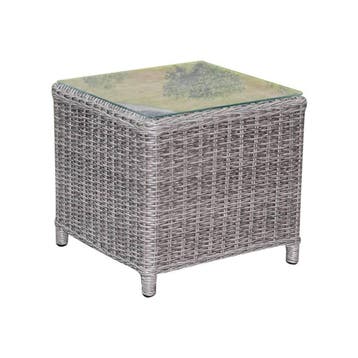 Toscane XL bijzettafel 50x50xH46 cm grijs, Ophalen of Verzenden, Nieuw, Wicker
