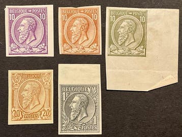 België 1884/1891 - Leopold II : Selectie proefdrukken, Gestempeld