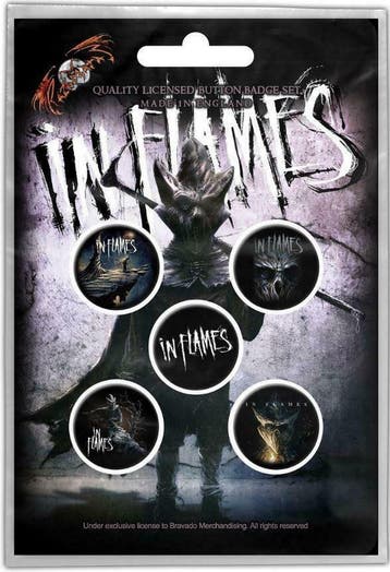 In Flames Button The Mask 5-pack officiële merchandise, Ophalen of Verzenden, Nieuw, Gebruiksvoorwerp