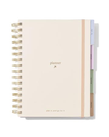 HEMA Planner A5 21x18cm met tabs crème, Diversen, Verzenden, Nieuw