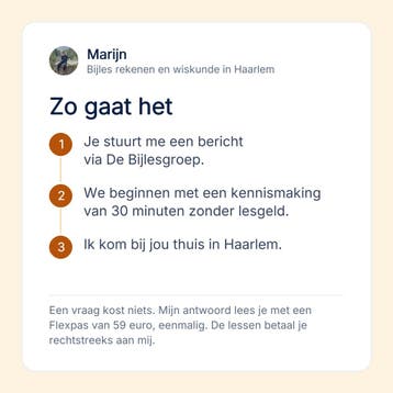 Bijles rekenen voor de basisschool in Haarlem, Privéles, Bijles