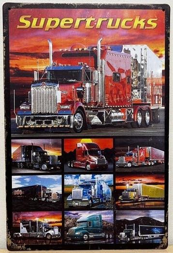 Supertrucks reclamebord, Verzamelen, Ophalen of Verzenden, Nieuw