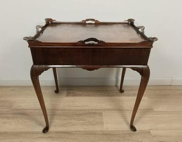 Bijzettafel - Mahonie - Queen Anne, Theetafel