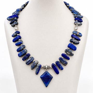 Lapis lazuli - Zilver - Halsketting