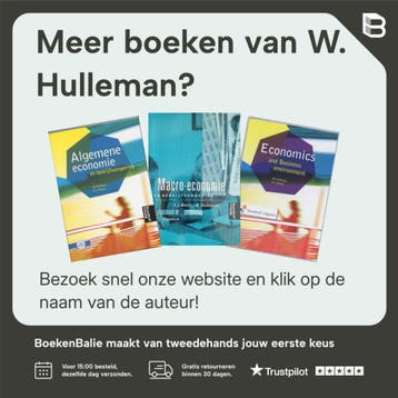 Meso economie en bedrijfsomgeving - W. Hulleman, Verzenden, Zo goed als nieuw, W. Hulleman