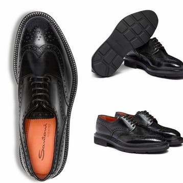 Santoni - Veterschoenen - Maat: EU 41.5 - Nieuw in doos, Nieuw