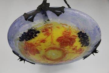 Daum Frères - Plafondlamp - Glas, IJzer - Art Nouveau
