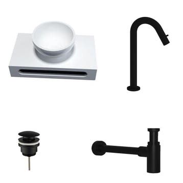 Sani Royal Solid Surface Waskom Rond met Solid, Nieuw