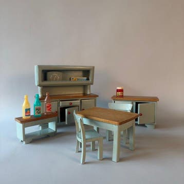 Handgemaakt, ambacht - Speelgoed meubels - 1960-1970
