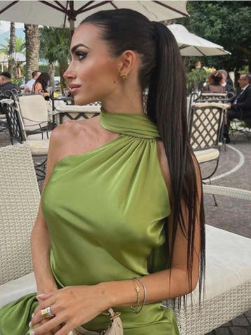 Elegante Satin Halter Jurk - Zomer Feestjurk Zonder Mouwen m, Verzenden, Nieuw