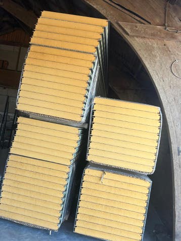 Gelegenheidspartij, wandpanelen 100mm dik, 7016, 5000mm, Nieuw