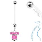 Fako Bijoux - Zwangerschapspiercing - Rompertje - Roze, Verzenden, Nieuw