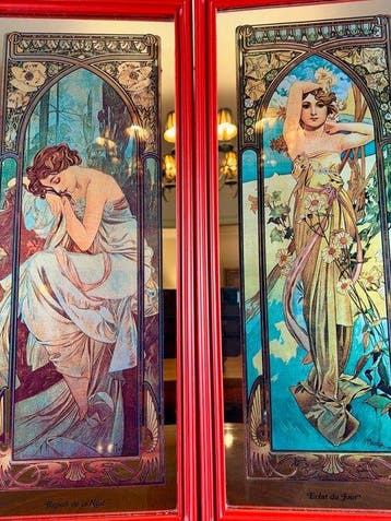 Alphonse Mucha (après) - Wandspiegel (2)- Dagglans &