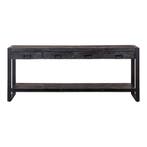 Mangohout Sidetable Britt 180 Zwart, Verzenden, Nieuw, Overige houtsoorten, Industriële meubels