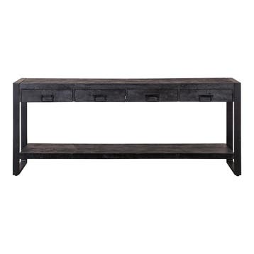 Mangohout Sidetable Britt 180 Zwart, Verzenden, Nieuw, Overige houtsoorten, Industriële meubels