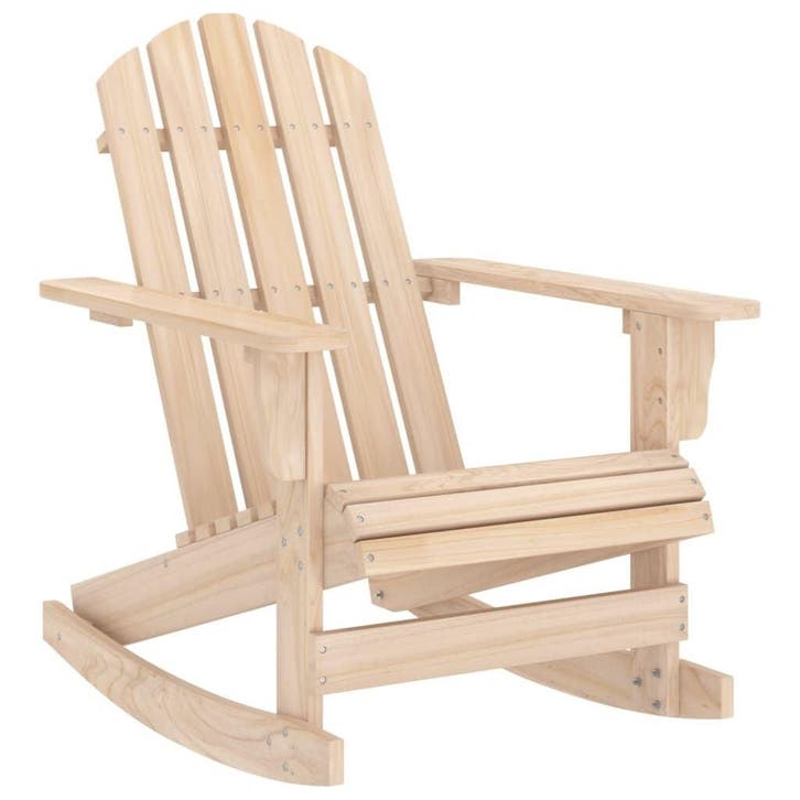 Tuinstoel Schommelend - Vurenhout | Tweedekansje | OP=OP, Huis en Inrichting, Stoelen, Overige kleuren, Gebruikt, Hout, Ophalen of Verzenden