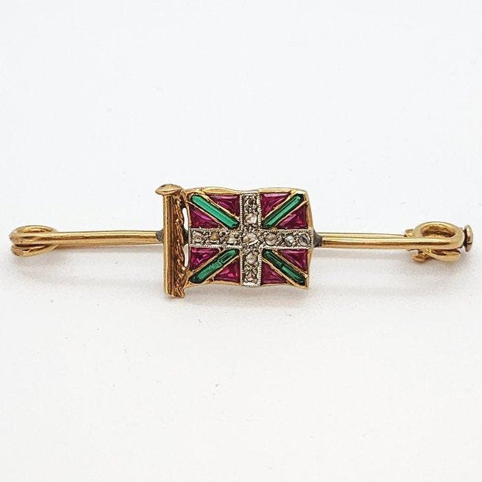 Dasspeld - 18 karaat Geel goud, Sieraden, Tassen en Uiterlijk, Antieke sieraden