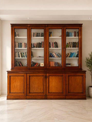 Boekenkast - Mahonie - mahonieboekenkast
