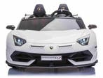24V Lamborghini Aventador SVJ wit 2 pers leder eva 2.4ghz RC, Ophalen of Verzenden, Nieuw