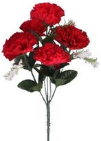 Anjerboeketje Kerstboeket Rood met gips Zijdenbloem per stuk, Ophalen of Verzenden, Nieuw