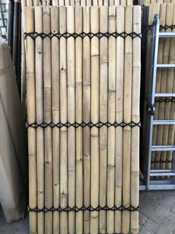 Outlet - Bamboe schutting halfrond - 90 x 180 cm - Naturel -, Verzenden, Nieuw