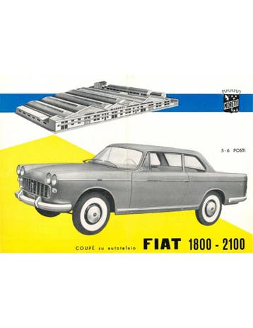 1959 MORETTI FIAT 1800 | 2100 LEAFLET ITALIAANS, Nieuw, Author
