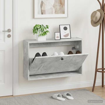 vidaXL Wandgemonteerde Schoenkast BREDA 71 x 17 x 43 cm, Verzenden, Nieuw