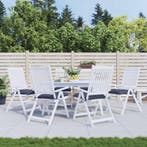 vidaXL Stoelkussens 6 st 50x50x7 cm oxford stof marineblauw, Huis en Inrichting, Woonaccessoires | Kussens, Verzenden, Nieuw, Blauw