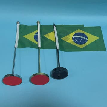 Bureauvlag Brazilië 14x21cm - Polyester Nationale Vlag met S, Verzenden, Nieuw