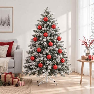 vidaXL Kerstbalset XL 15 st Rood Dia. 10 cm Kunststof, Verzenden, Nieuw