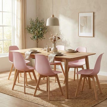 6x Stoelen Roze | Polypropyleen | Laatste Stuks!, Strak, Overige kleuren, Nieuw, Ophalen of Verzenden