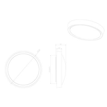 LED Plafondlamp - Badkamerlamp - Trion Clirno - 18W - Warm, Ophalen of Verzenden, Nieuw, Kunststof, Overige fittingen