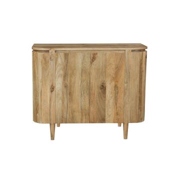 Dressoir Mangohout Ovalis 100 cm, Verzenden, Nieuw, Overige houtsoorten, Industriële meubels