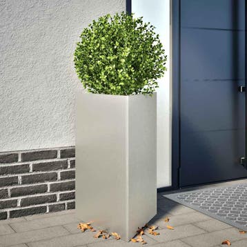 vidaXL Plantenbakken 2 st driehoek 50x43x75 cm roestvrij, Verzenden, Minder dan 60 cm, Nieuw, Metaal