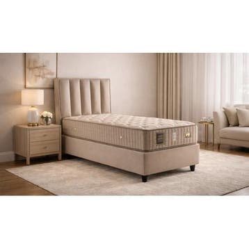 Opberg Boxspring Gold 90x200, Ophalen of Verzenden, Nieuw, Eenpersoons, Goud