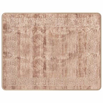 vidaXL Vloerkleedloper MARSA Beige en goud 80 x 100 cm, Verzenden, Nieuw, Wit