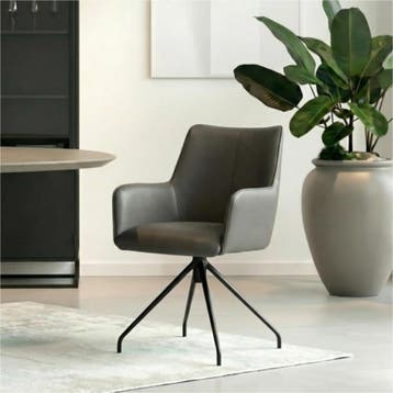 Set van 10 Leren draaibare eetkamerstoelen Wave - Toledo, Huis en Inrichting, Stoelen, Ophalen of Verzenden, Nieuw, Leer, Vijf, Zes of meer stoelen
