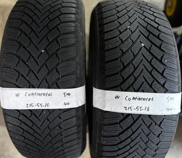 2x215-55-16 Continental Winter 2x5m €40 per band 215 55 16, Ophalen, 16 inch, Winterbanden, Band(en)