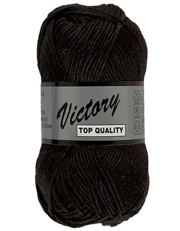Lammy Yarns Victory - 01 Zwart - Zijdeglans Acrylgaren, Ophalen of Verzenden, Nieuw