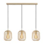 Hanglamp - Beige - 3 Lichts - Langwerpig - Woonkamer - Eetka, Verzenden, Nieuw, Metaal